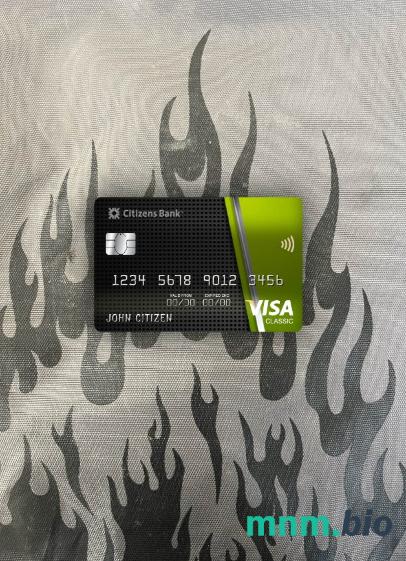 USA Citizens bank visa classic card wygląd fotograficzny skan PSD + zdjęcie